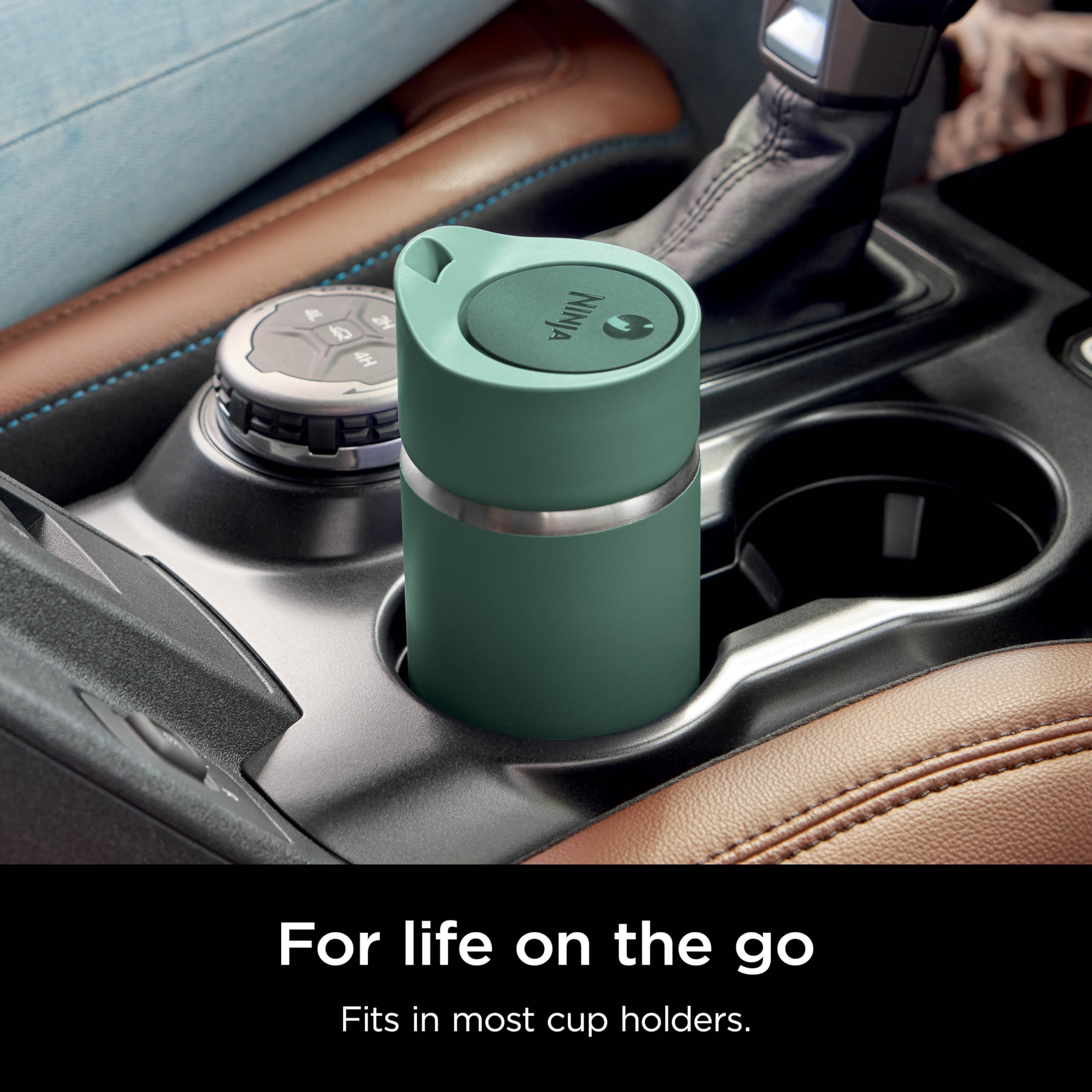 Foto 7 | Taza De Viaje Ninja Sip Perfect, 350 Ml, Acero Inoxidable, Color Verde - Venta Internacional.