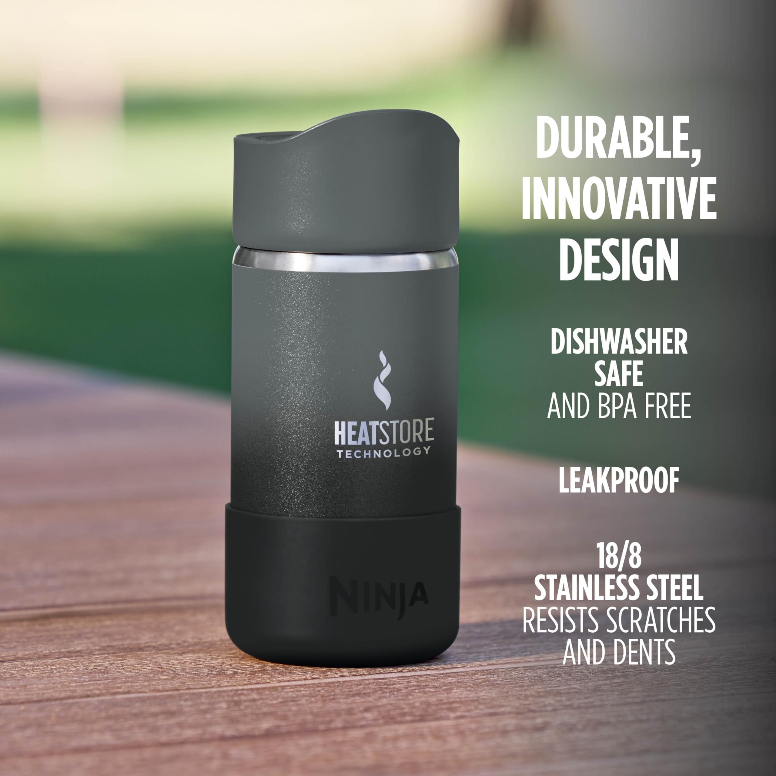 Foto 6 pulgar | Taza De Viaje Ninja Sip Perfect, 350 Ml, Acero Inoxidable, Color Negro - Venta Internacional.