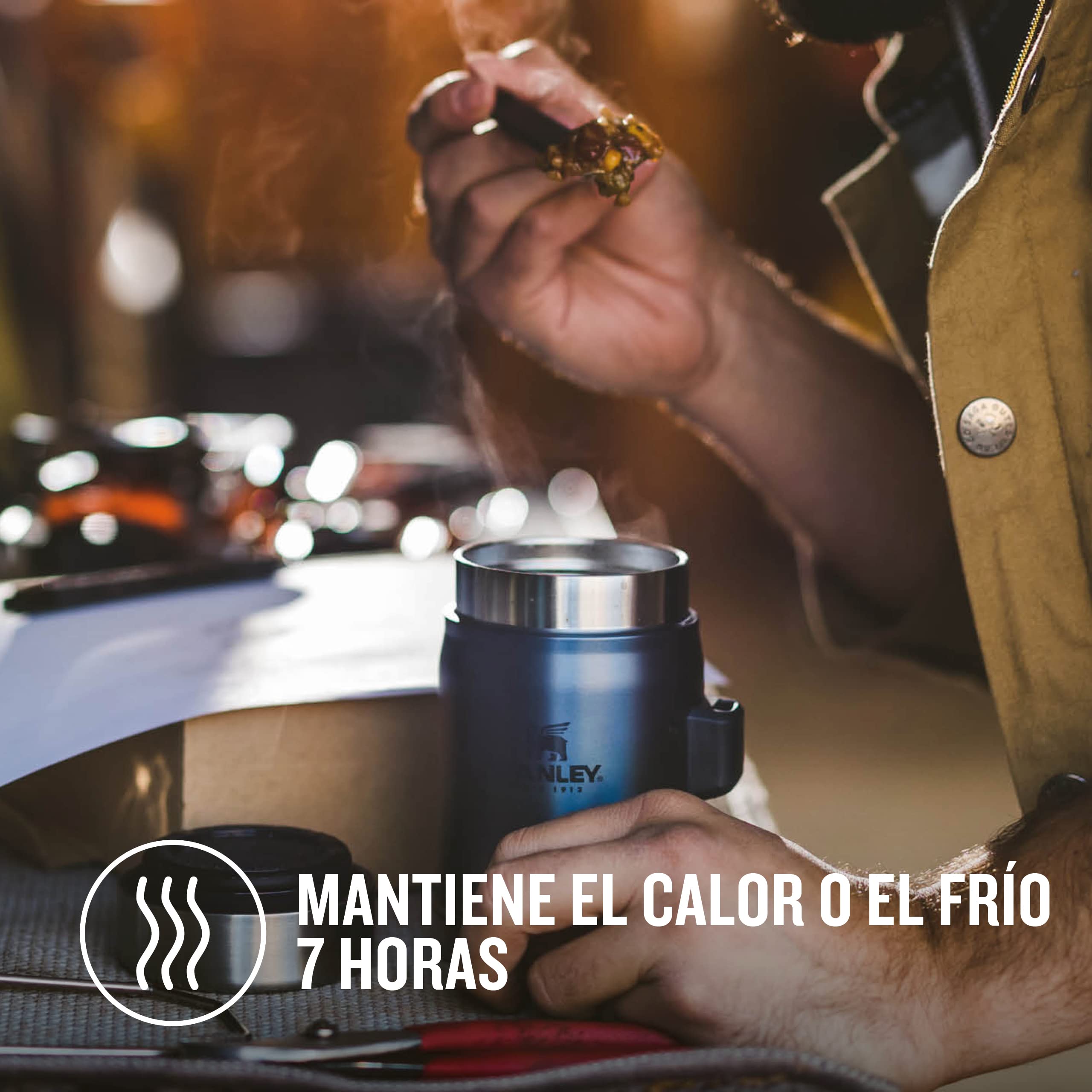 Foto 3 | Tarro De Comida Stanley Classic Legendary De 0,4 Litros Con Spork Nightfall - Venta Internacional.