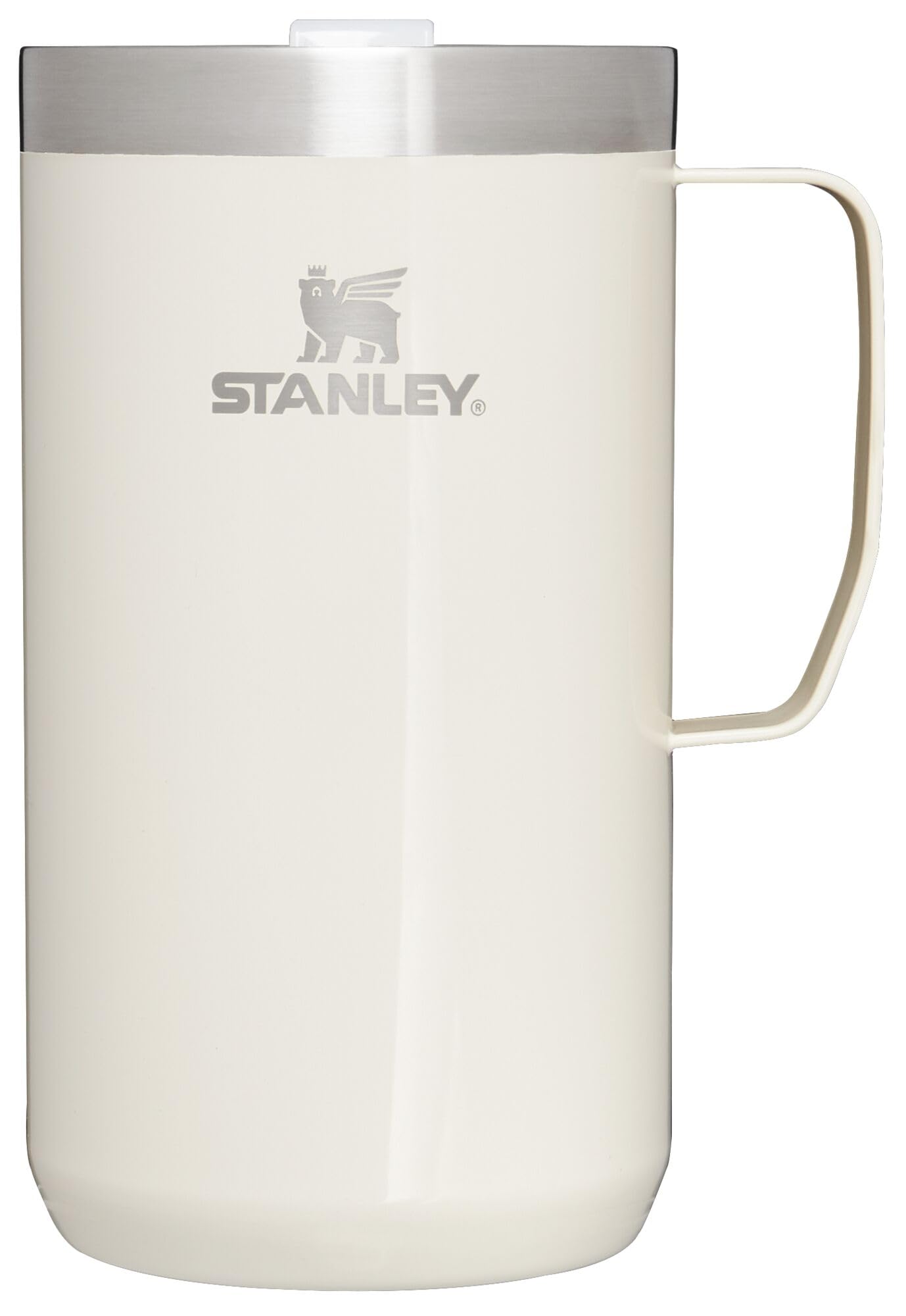Taza Camp Stanley Stay Hot De Acero Inoxidable, 24 Onzas, Color Crema Brillante - Venta Internacional.