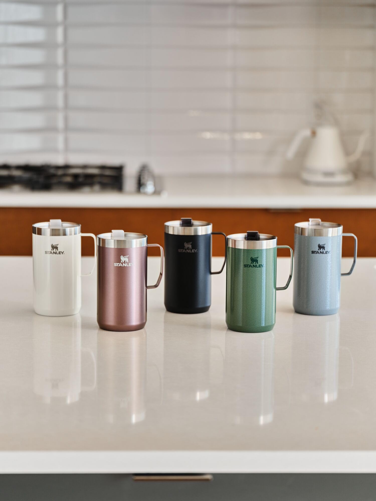 Foto 3 pulgar | Taza Camp Stanley Stay Hot De Acero Inoxidable, 24 Onzas, Color Verde Martillo - Venta Internacional.