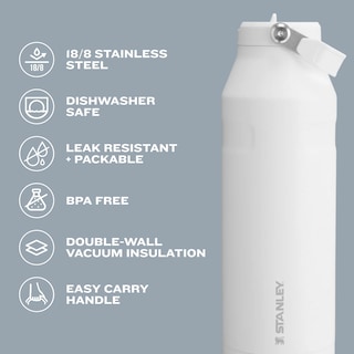 Foto 3 | Botella de Agua Stanley Iceflow Flip Straw 1 L Azul - Venta Internacional