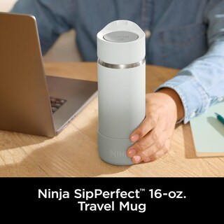 Foto 2 | Taza De Viaje Ninja Sip Perfect 473 Ml De Acero Inoxidable Blanca - Venta Internacional.