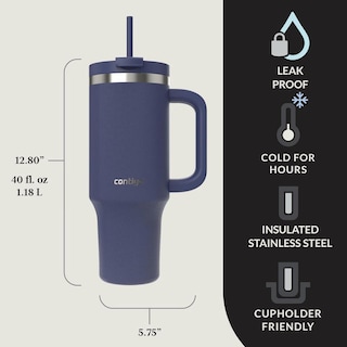 Foto 3 | Termo Contigo Vaso Popote Caliente y Frio 1.18 l 2 Piezas