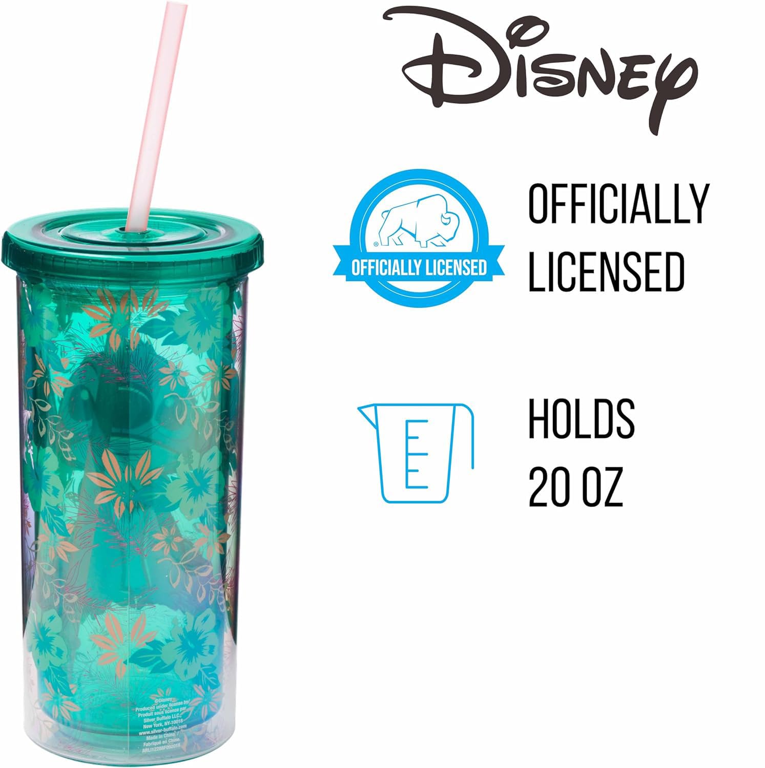 Foto 4 pulgar | Taza Fría Silver Buffalo Disney Lilo And Stitch 600 Ml - Venta Internacional