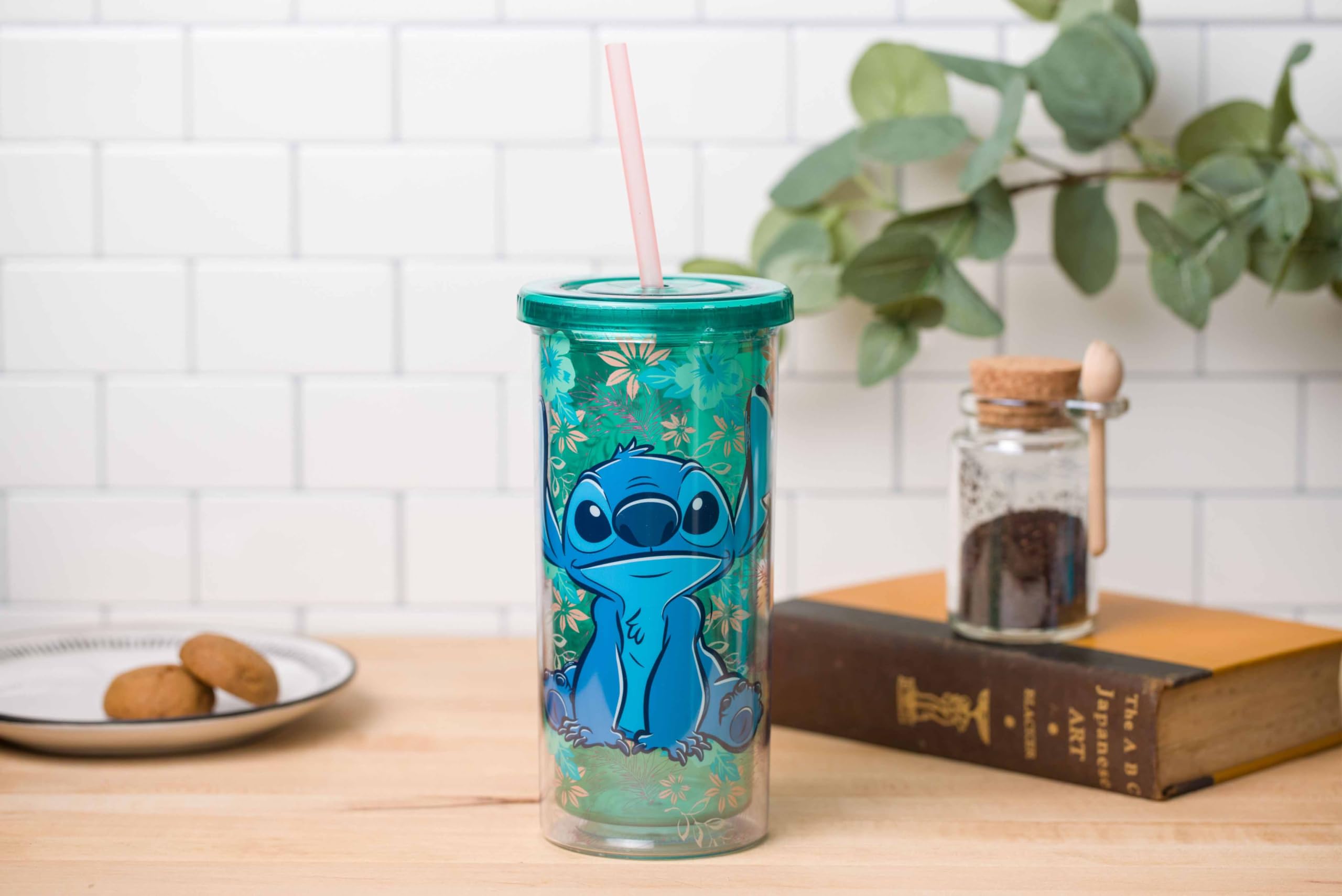 Foto 5 pulgar | Taza Fría Silver Buffalo Disney Lilo And Stitch 600 Ml - Venta Internacional
