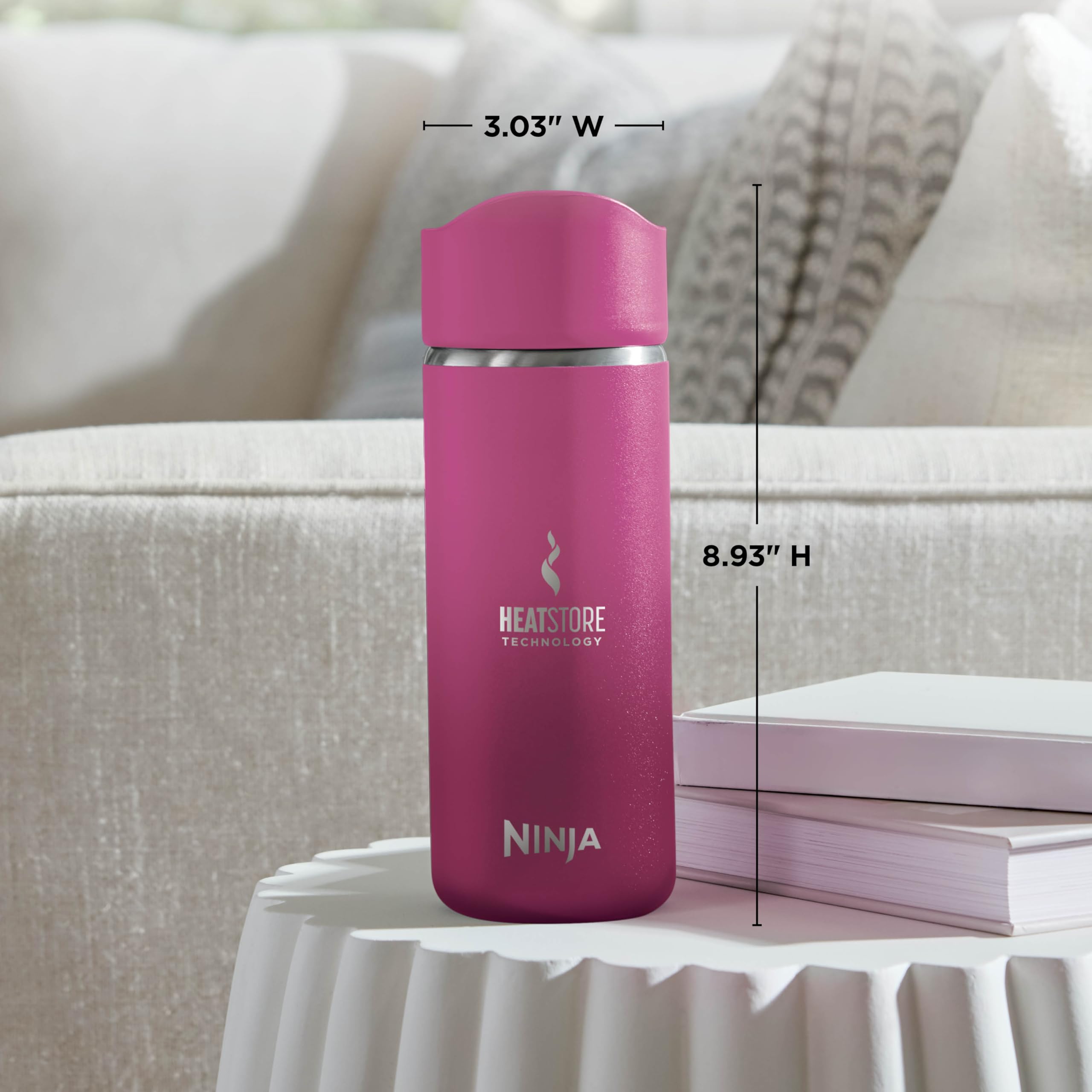 Foto 7 pulgar | Taza de Viaje Ninja Sip Perfect 473 Ml de Acero Inoxidable Rosa - Venta Internacional