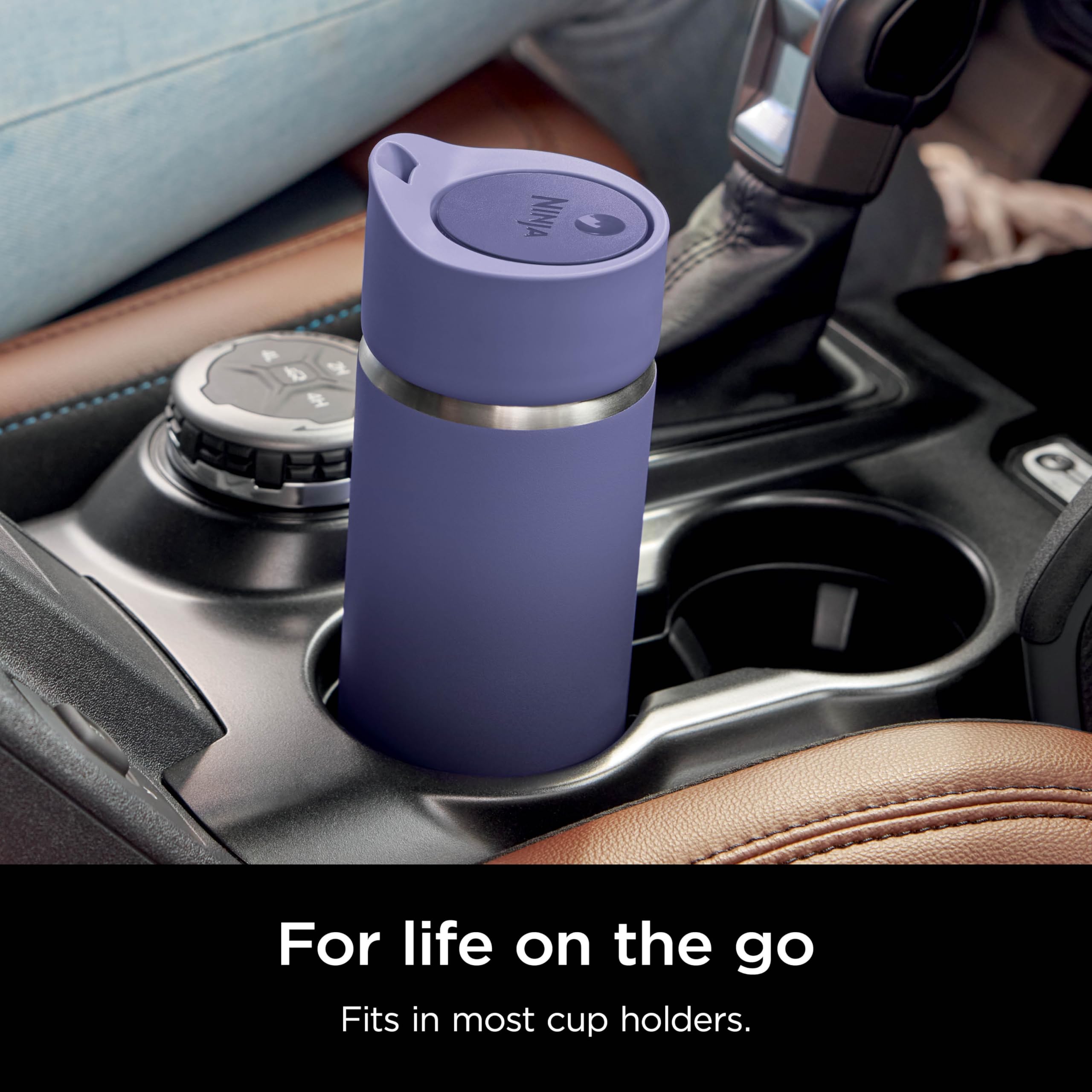 Foto 7 | Taza de Viaje Ninja Sip Perfect de Acero Inoxidable Morado 473 ml - Venta Internacional