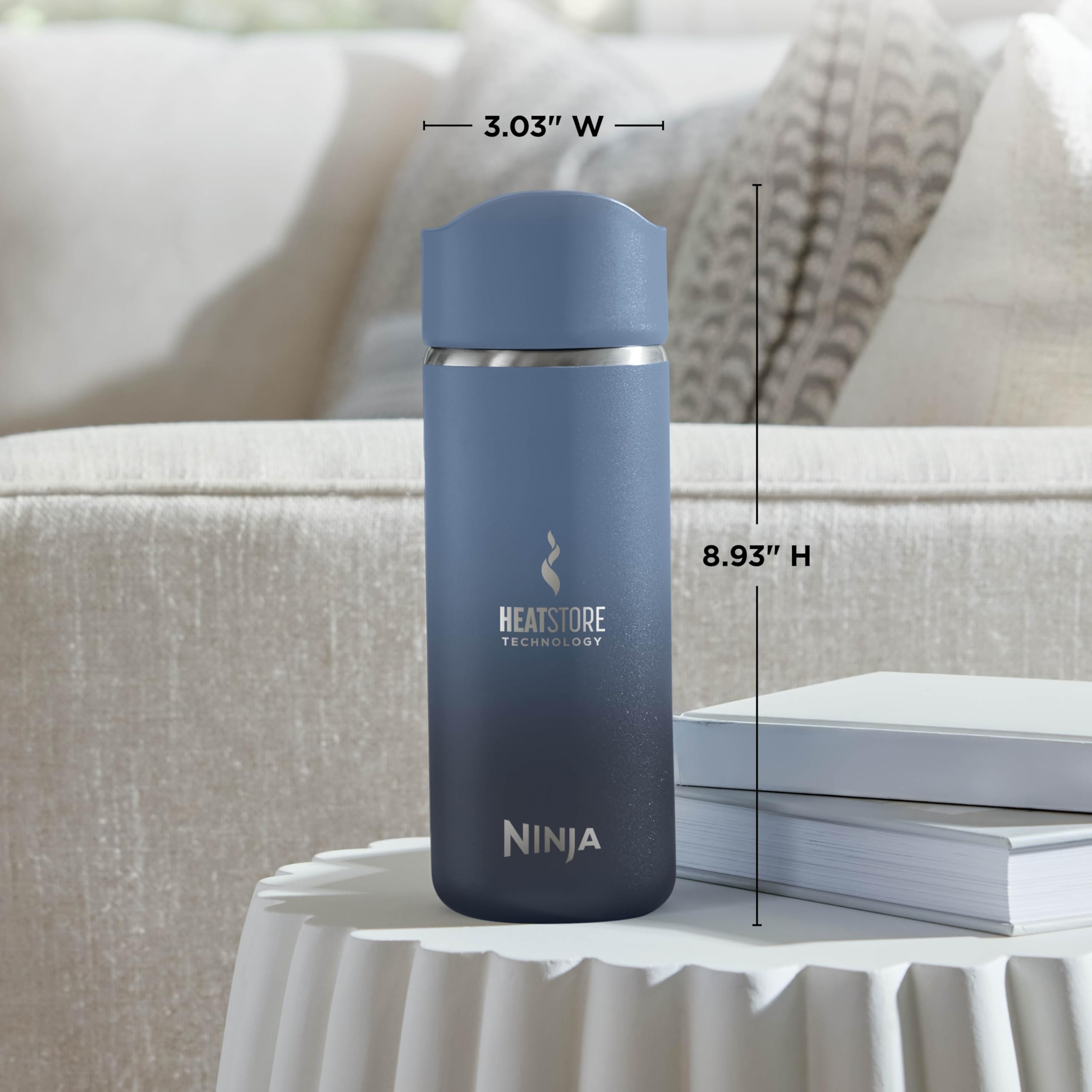 Foto 7 pulgar | Taza de Viaje Ninja Sip Perfect de Acero Inoxidable Azul Marino 473 ml - Venta Internacional