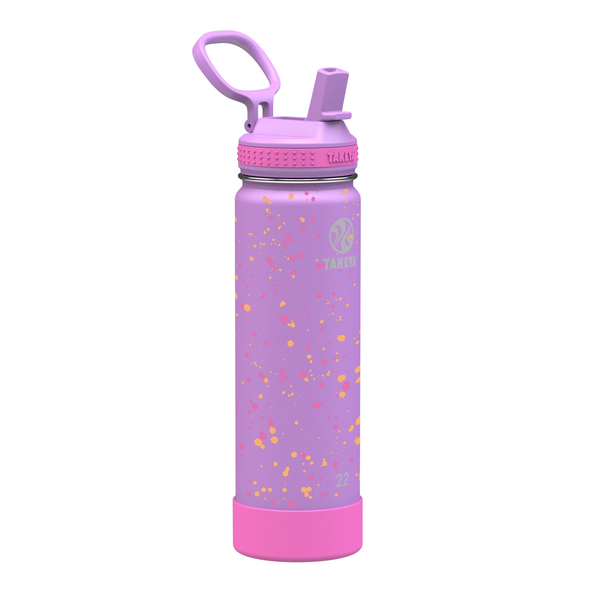 Botella De Agua Takeya Actives Con Aislamiento Al Vacío De 650 Ml, Color Morado - Venta Internacional.