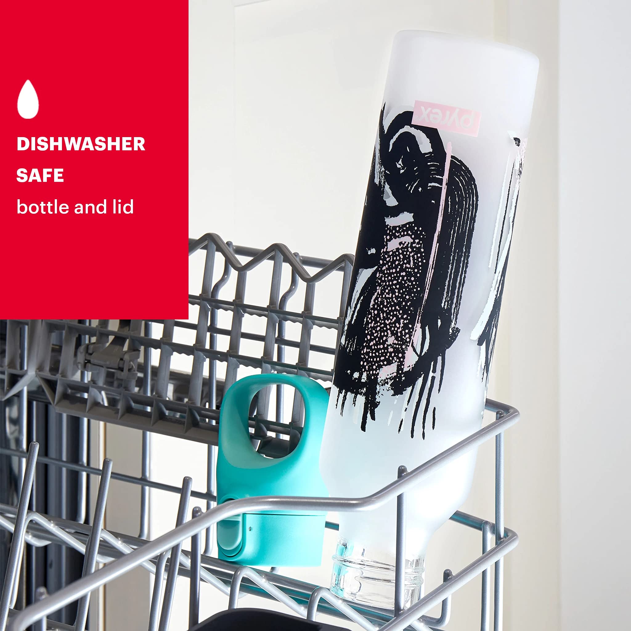 Foto 5 pulgar | Botella de Agua Pyrex que Cambia de Color con Revestimiento de Silicona 500 ml - Venta Internacional