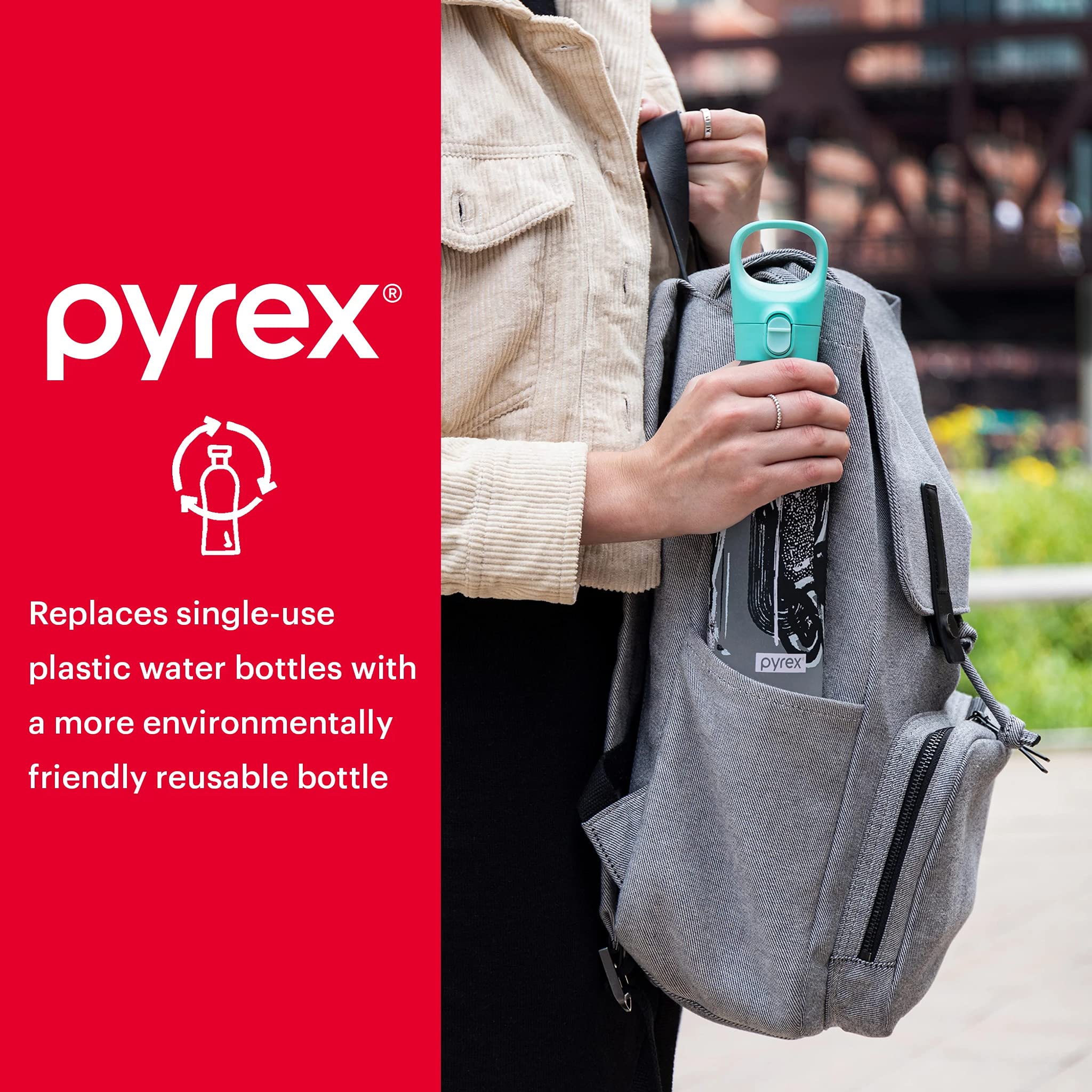 Foto 7 pulgar | Botella de Agua Pyrex que Cambia de Color con Revestimiento de Silicona 500 ml - Venta Internacional