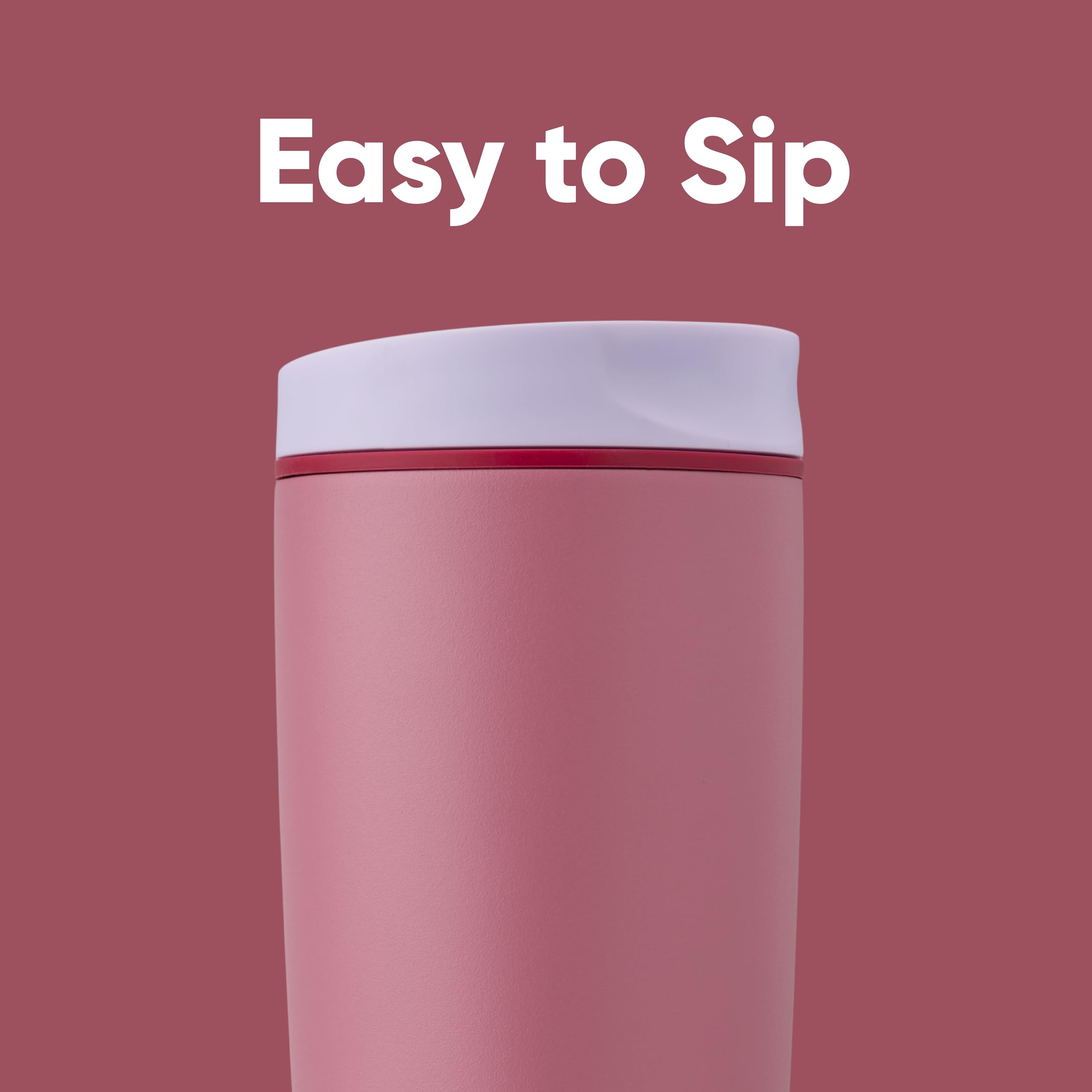 Foto 2 | Vaso De Café Owala Smoothsip Slider Con Aislamiento De 590 Ml, Color Morado - Venta Internacional.