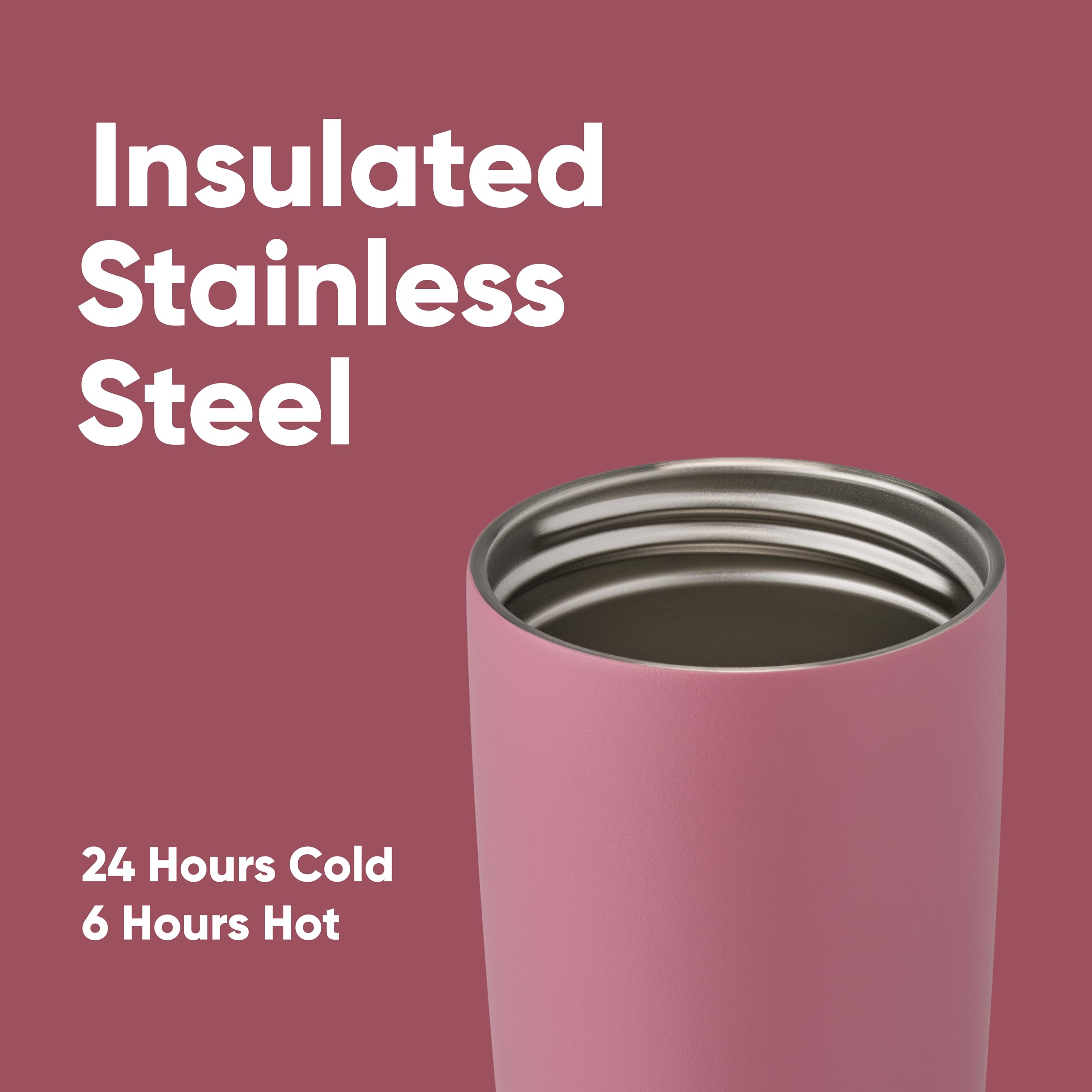 Foto 5 pulgar | Vaso De Café Owala Smoothsip Slider Con Aislamiento De 590 Ml, Color Morado - Venta Internacional.