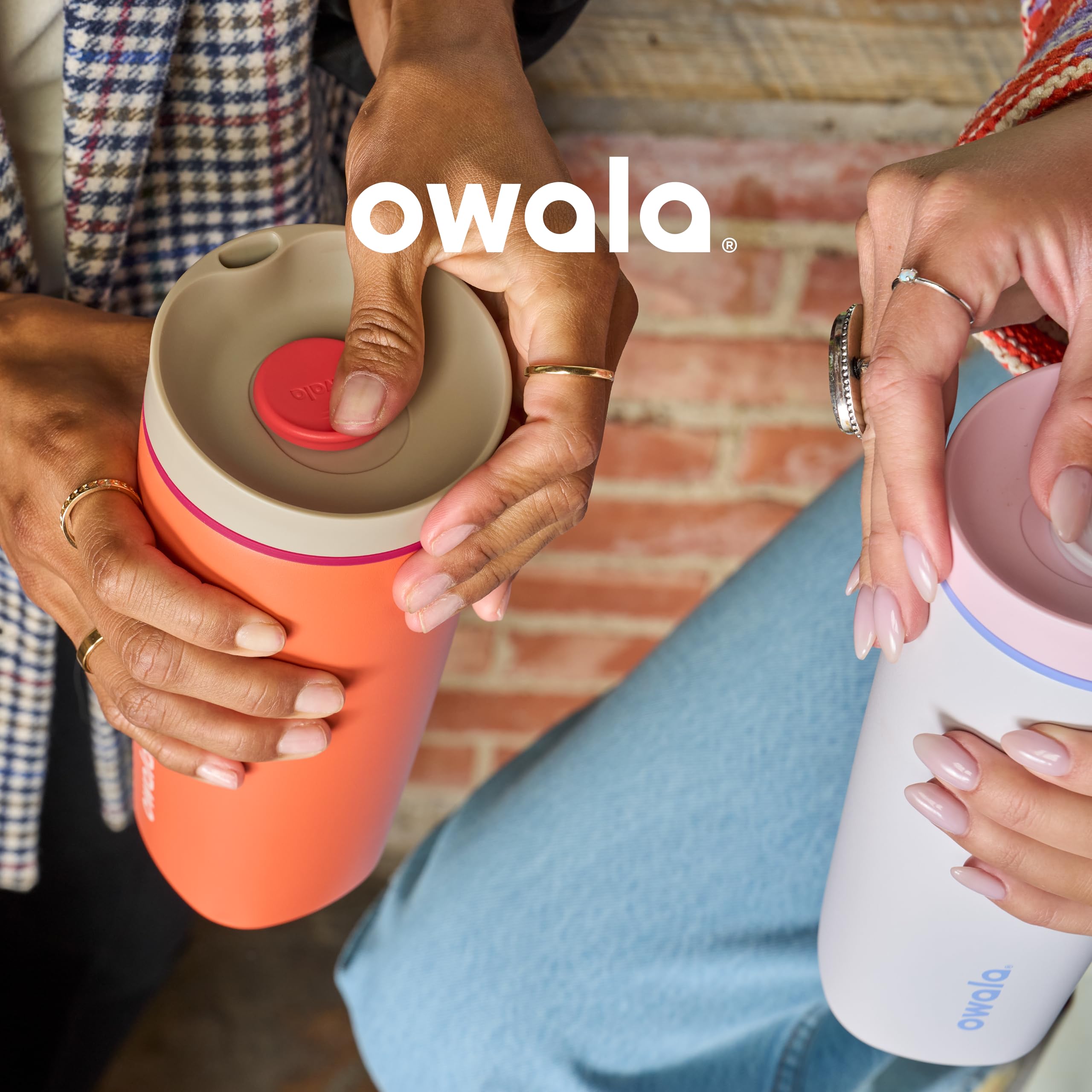 Foto 6 pulgar | Vaso De Café Owala Smoothsip Slider Con Aislamiento De 590 Ml, Color Morado - Venta Internacional.