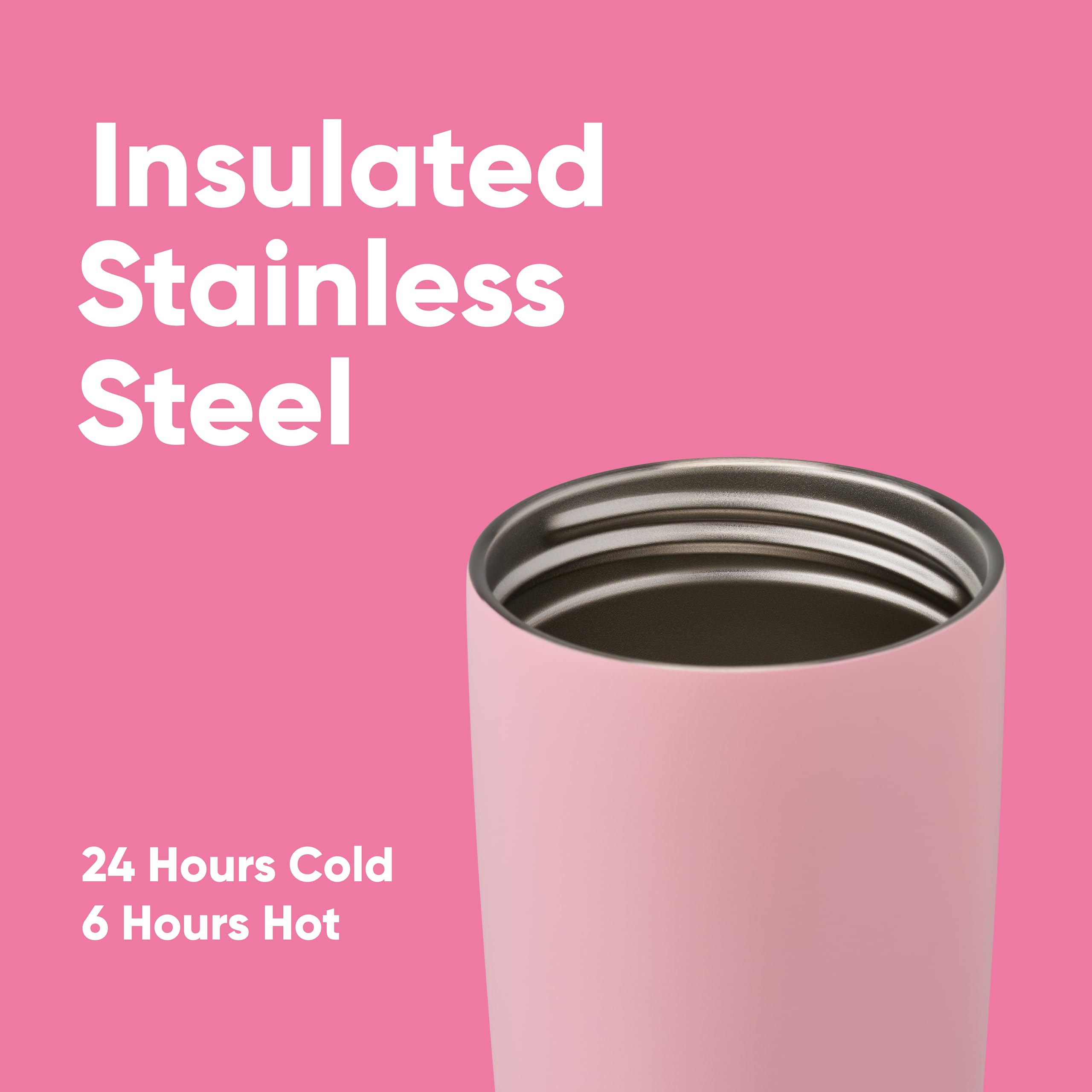 Foto 5 pulgar | Vaso De Café Owala Smoothsip Slider, Aislante, 600 Ml, Rosa - Venta Internacional.