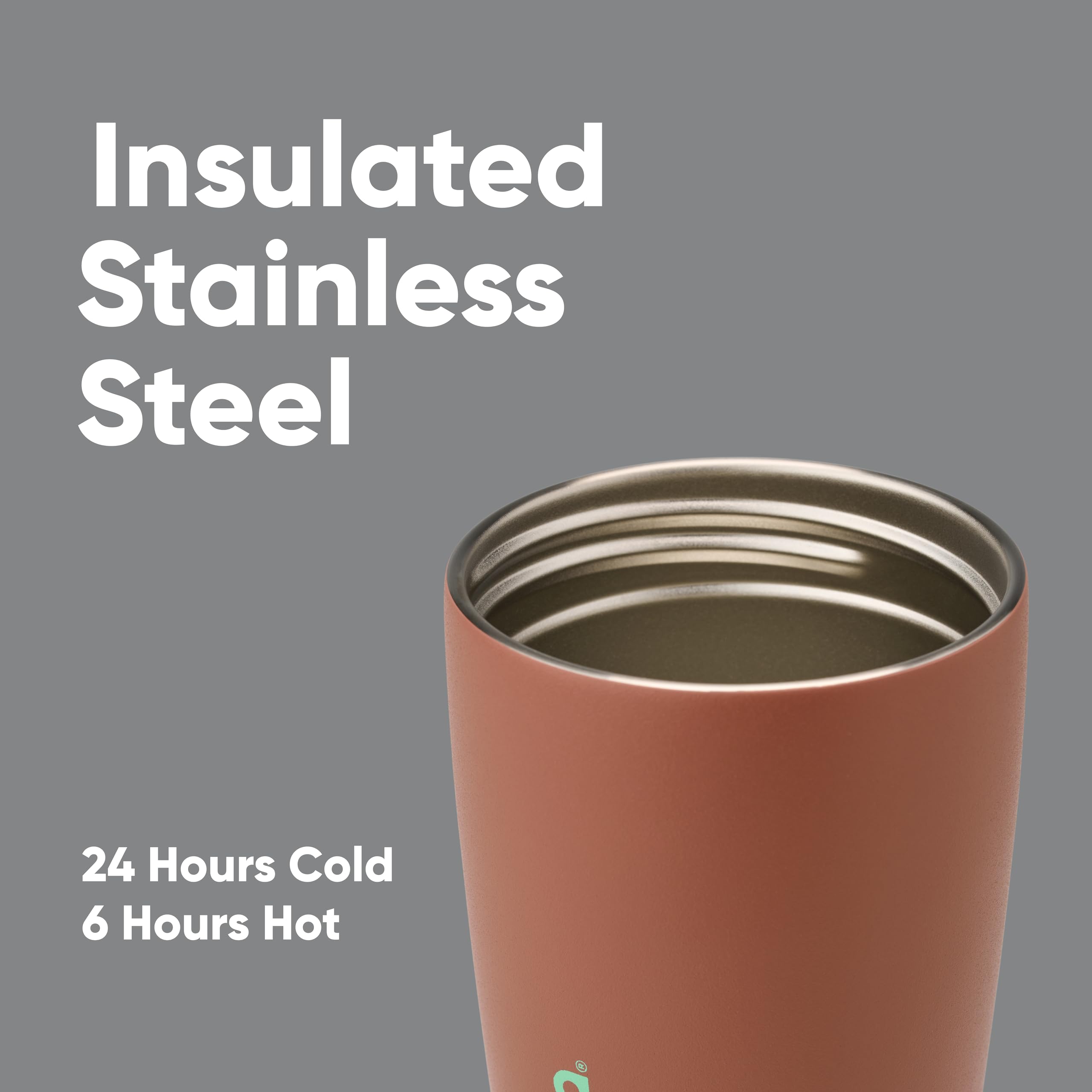 Foto 5 pulgar | Vaso De Café Owala Smoothsip Slider Con Aislamiento De 360 Ml, Color Gris - Venta Internacional.