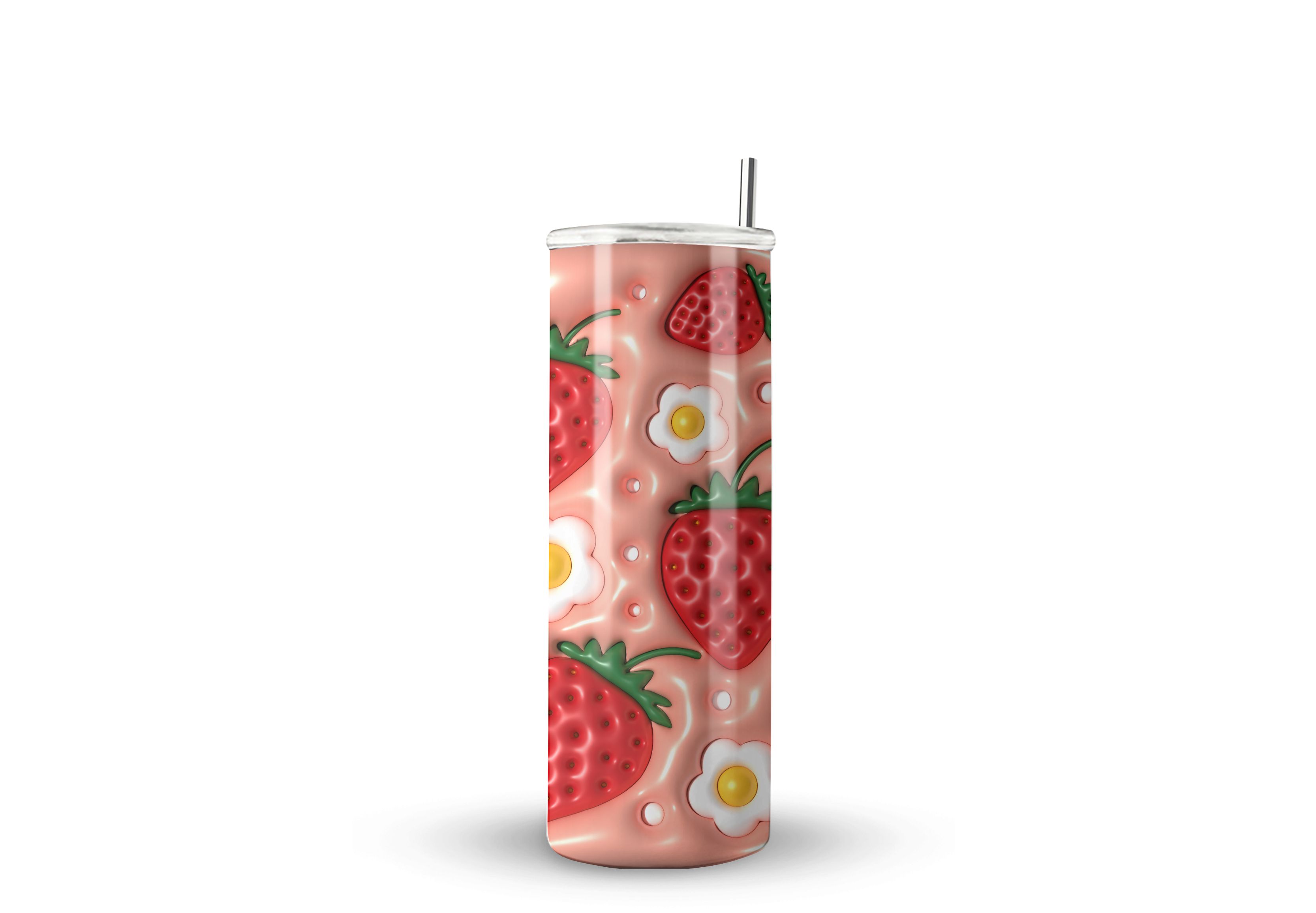 Termo Skinny De Acero Popote 600ml Diseños Mod.e18