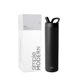 Foto 1 | Botella De Agua Simple Modern Mesa De 700 Ml Con Tapa Con Pajita, Color Negro Medianoche - Venta Internacional.