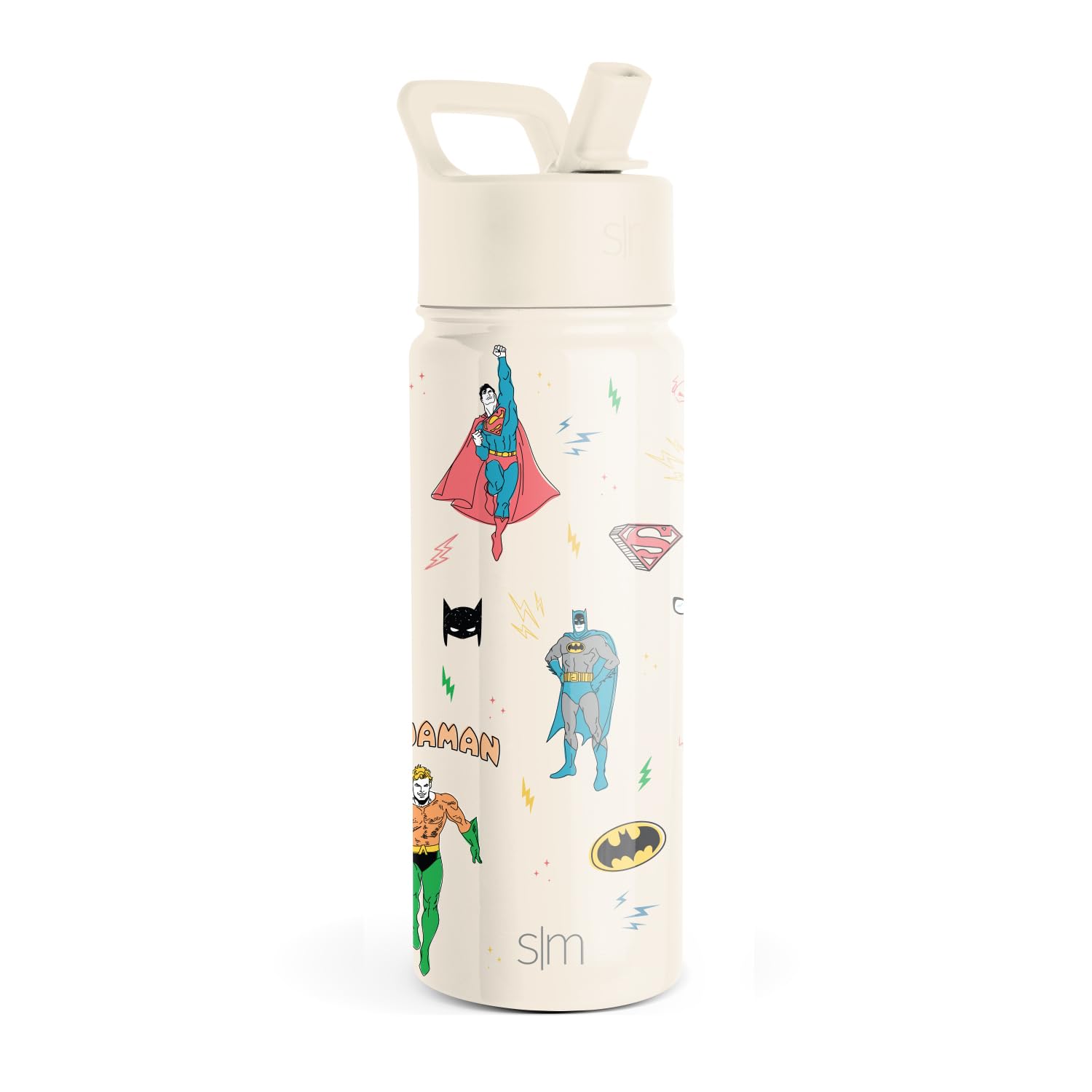 Botella De Agua Simple Modern Dc Comics Superhero Kids, 500 Ml - Venta Internacional.