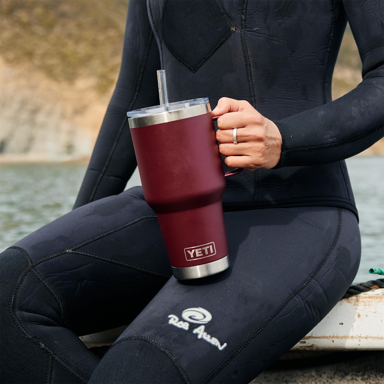 Foto 3 pulgar | Taza Yeti Rambler De 1 Litro Con Tapa De Pajita De Acero Inoxidable Con Aislamiento Al Vacío - Venta Internacional.
