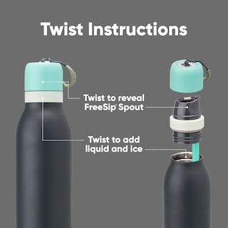 Foto 3 | Botella De Agua Owala Freesip Twist Insulated 500 Ml Azul/gris - Venta Internacional.