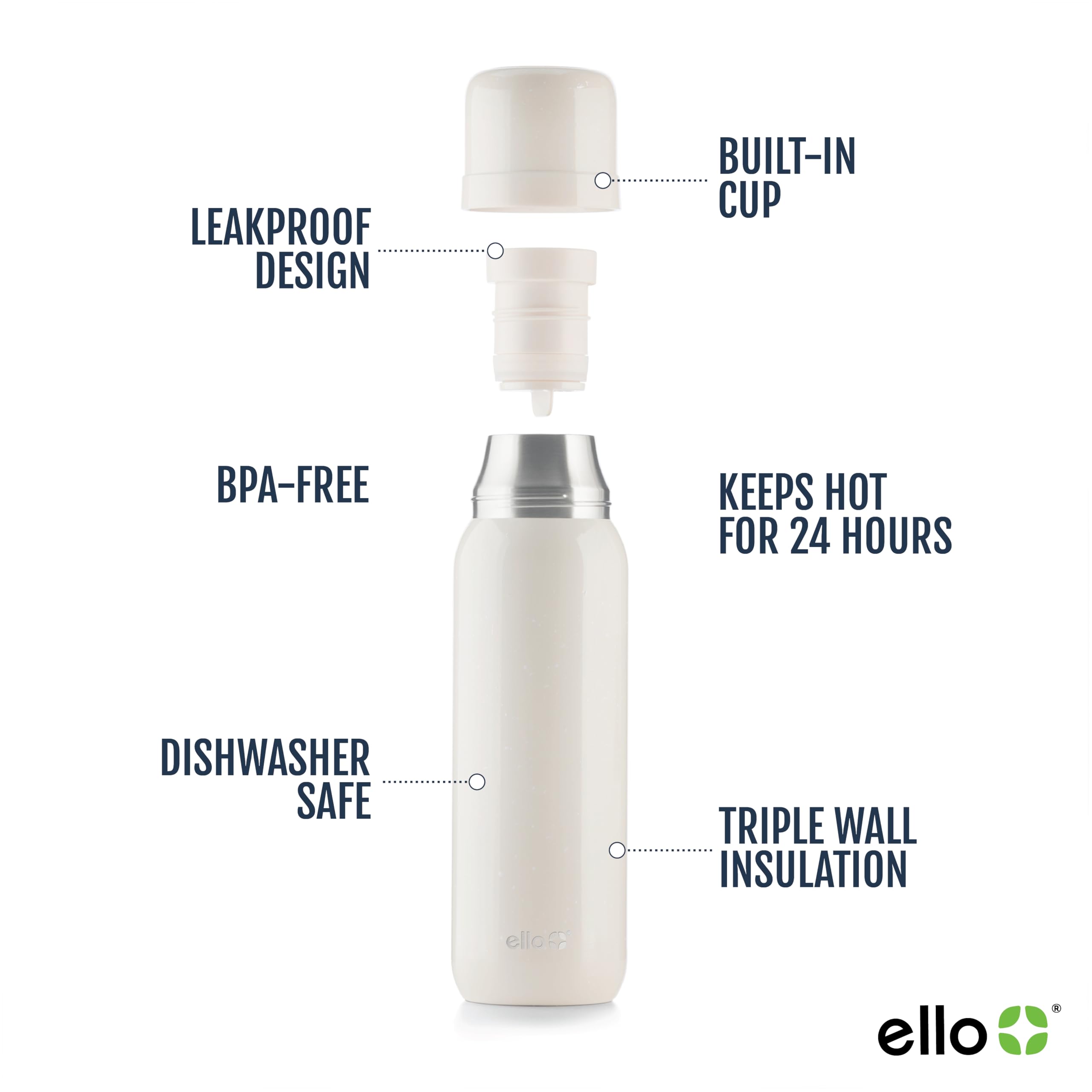 Foto 4 pulgar | Crema Aislante Therma Therma De Acero Inoxidable Thermos Ello, 946 Ml - Venta Internacional.