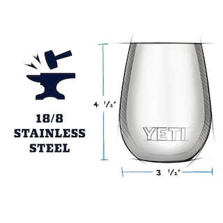 Foto 4 | Vaso De Vino Yeti Rambler De Acero Inoxidable Con Aislamiento Al Vacío De 300 Ml - Venta Internacional.