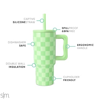 Foto 2 | Vaso Simple Modern Kids Trek Lime Checkmate 700 Ml - Venta Internacional.