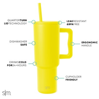 Foto 2 | Vaso Simple Modern Trek De 1,2 Litros Con Asa Y Tapa Tipo Pajita Canary - Venta Internacional.