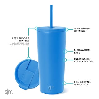Foto 2 | Vaso Aislante Simple Modern Classic, 590 Ml, Color Azul Supersónico - Venta Internacional.