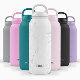 Foto 1 | Botella De Agua Ello Cooper Twist 1.2l De Acero Inoxidable Y Mármol Blanco - Venta Internacional.
