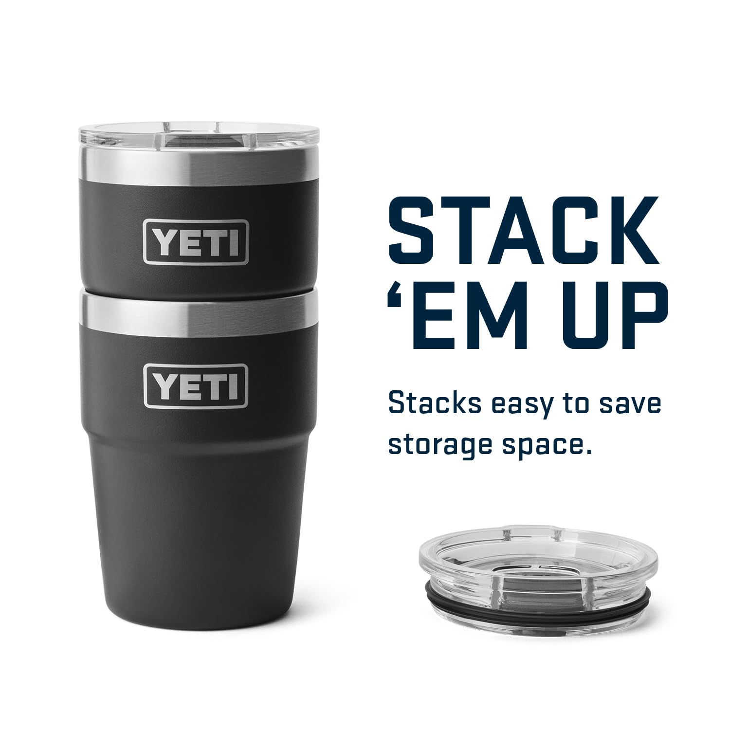 Foto 7 pulgar | Vaso Yeti Rambler, Apilable, 473 Ml, Con Aislamiento Al Vacío, Negro - Venta Internacional.