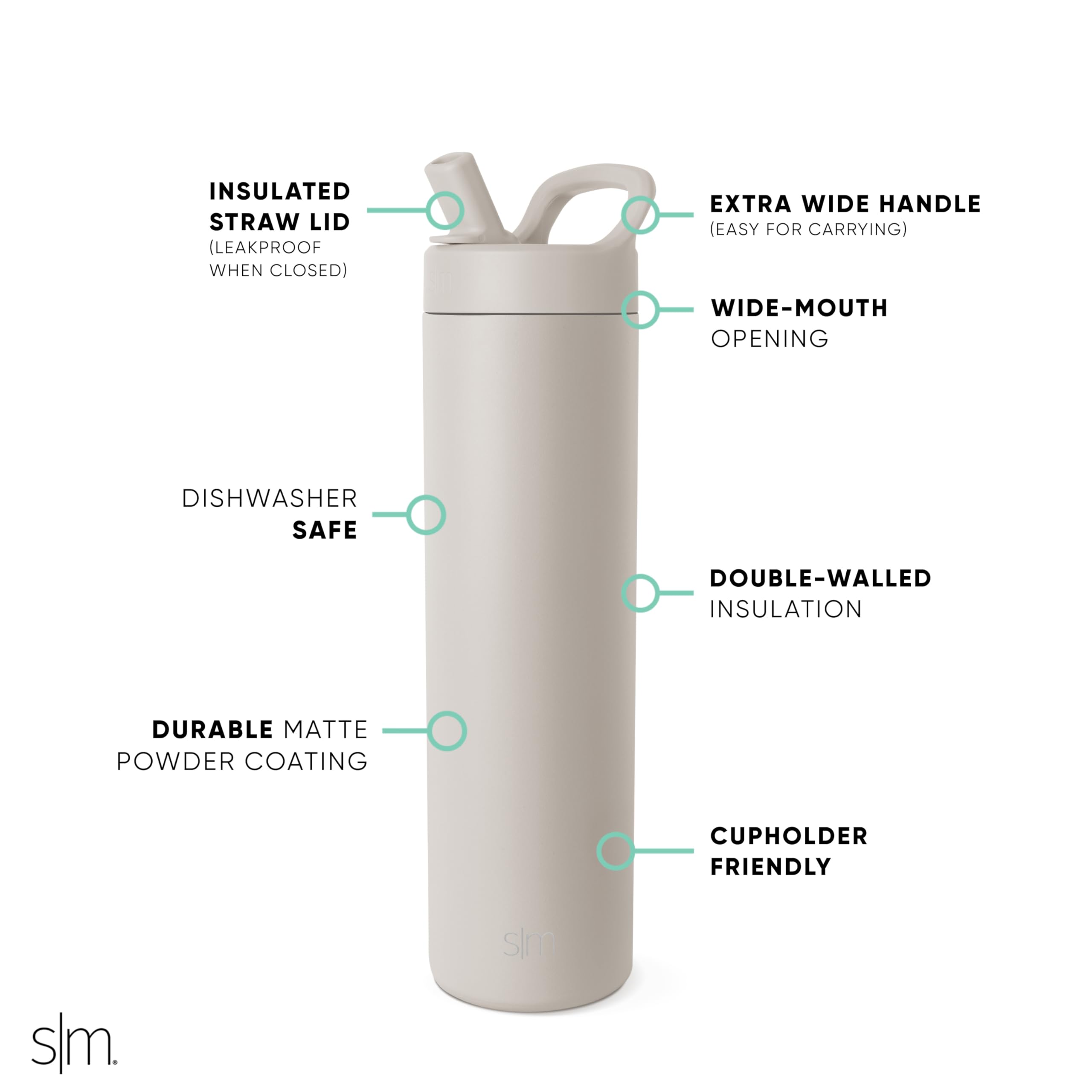 Foto 4 pulgar | Botella De Agua Simple Modern Mesa De 700 Ml Con Aislamiento De Acero Inoxidable - Venta Internacional.