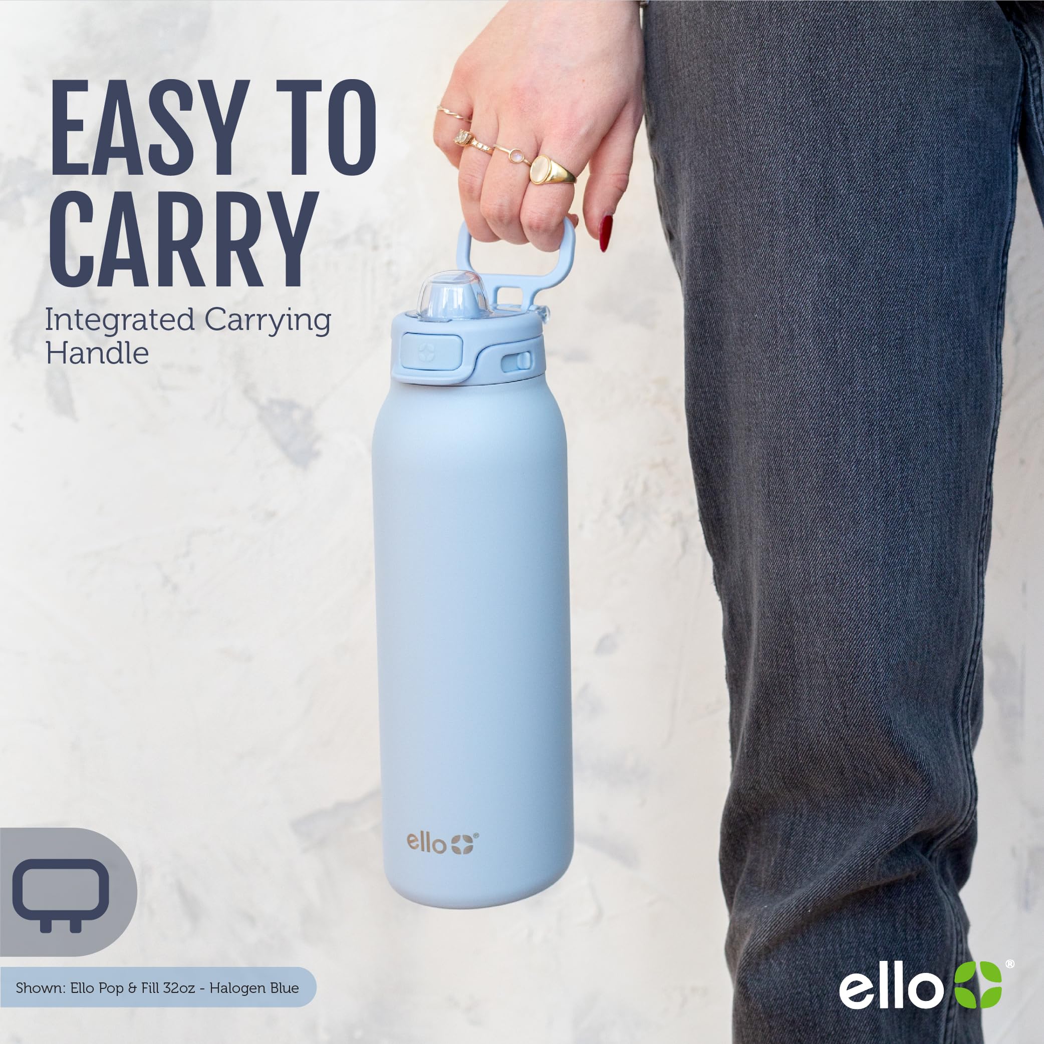 Foto 8 pulgar | Botella De Agua Ello Pop & Fill De Acero Inoxidable Sunset De 650 Ml - Venta Internacional.