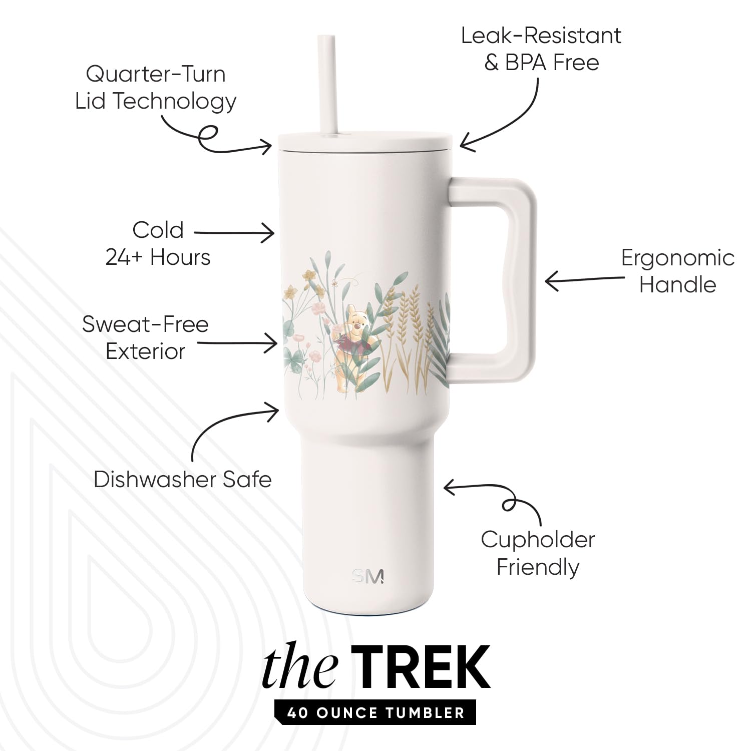 Foto 3 pulgar | Vaso Sencillo Y Moderno Disney Trek 1.2 L Para Winnie The Pooh - Venta Internacional.