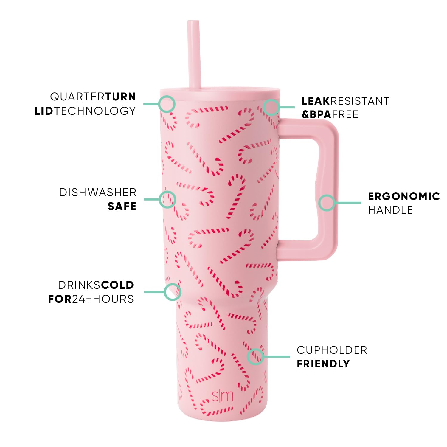 Foto 3 pulgar | Vaso Simple Y Moderno Para Botella De Agua De 1,2 Litros Con Asa Y Pajita - Venta Internacional.