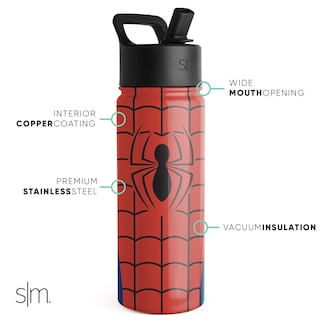 Foto 5 | Botella De Agua Simple Modern Spiderman De Acero Inoxidable De 500 Ml - Venta Internacional.