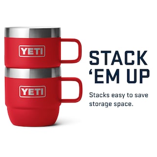 Foto 5 | Taza Yeti Rambler Apilable De Acero Inoxidable De 180 Ml, 2 Unidades, Color Rojo - Venta Internacional.