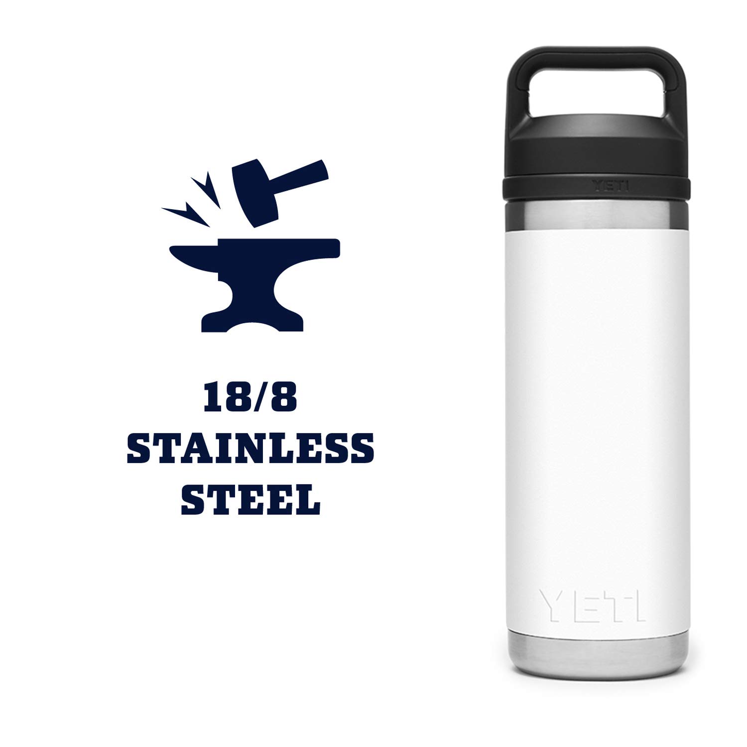 Foto 7 pulgar | Botella De Agua Yeti Rambler 530 Ml Con Aislamiento Al Vacío, Color Blanco - Venta Internacional.