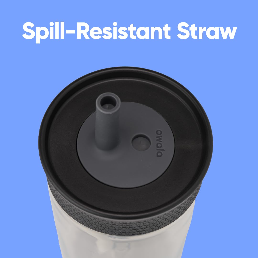 Foto 2 | Vaso Owala Kids De Plástico Sin Bpa, 450 Ml, Con Pajita Negra Y Gris - Venta Internacional.