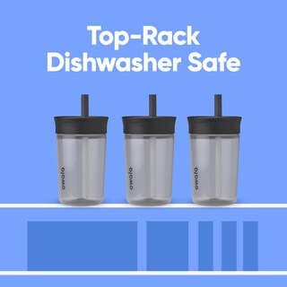 Foto 5 | Vaso Owala Kids De Plástico Sin Bpa, 450 Ml, Con Pajita Negra Y Gris - Venta Internacional.