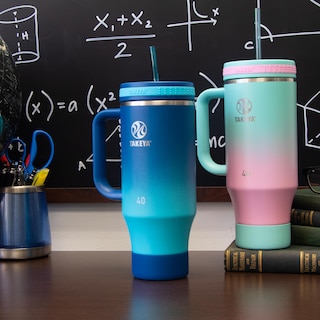 Foto 6 | Vaso Takeya Con Mango De 1,2 Litros, Posavasos Y 2 Pajitas - Venta Internacional.