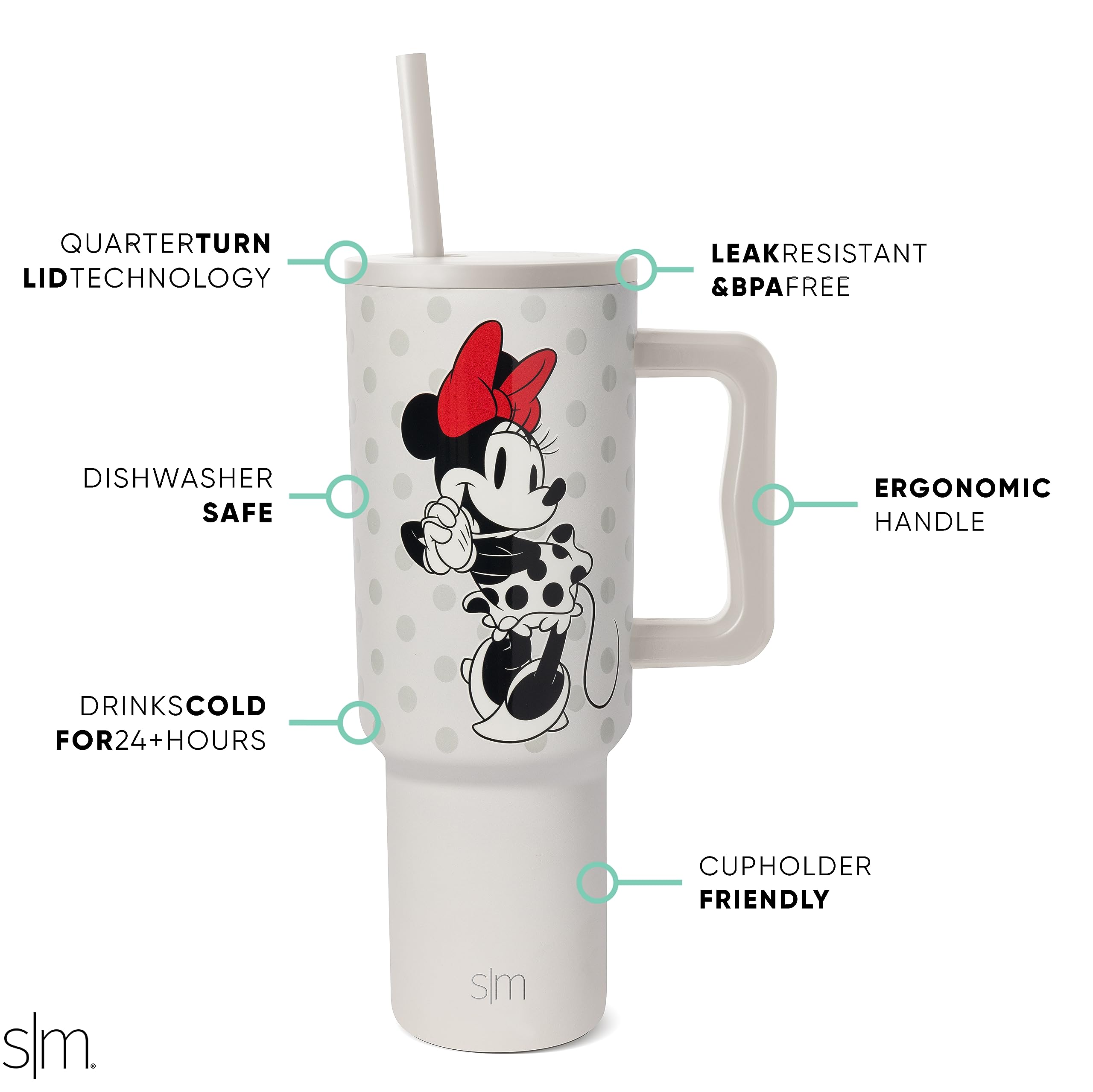 Foto 3 pulgar | Botella De Agua Simple Modern Disney Trek 1.2 L Minnie Mouse Love - Venta Internacional.