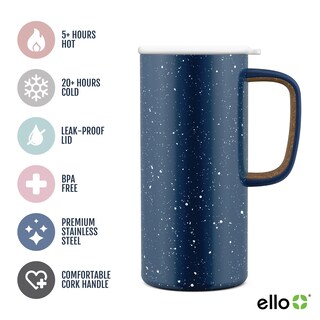 Foto 3 | Taza De Viaje Ello Campy Con Aislamiento Al Vacío, 530 Ml, Xavier Navy - Venta Internacional.