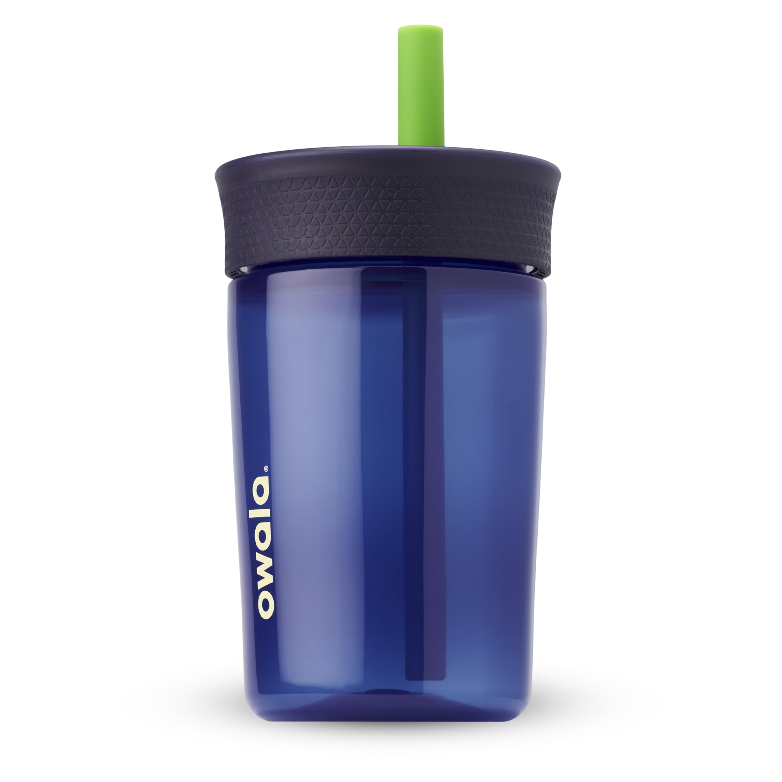 Vaso Owala Kids De Plástico Sin Bpa, 450 Ml, Con Pajita, Azul Marino Y Azul - Venta Internacional.