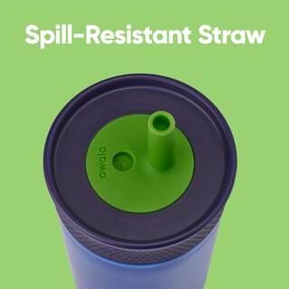 Foto 2 | Vaso Owala Kids De Plástico Sin Bpa, 450 Ml, Con Pajita, Azul Marino Y Azul - Venta Internacional.
