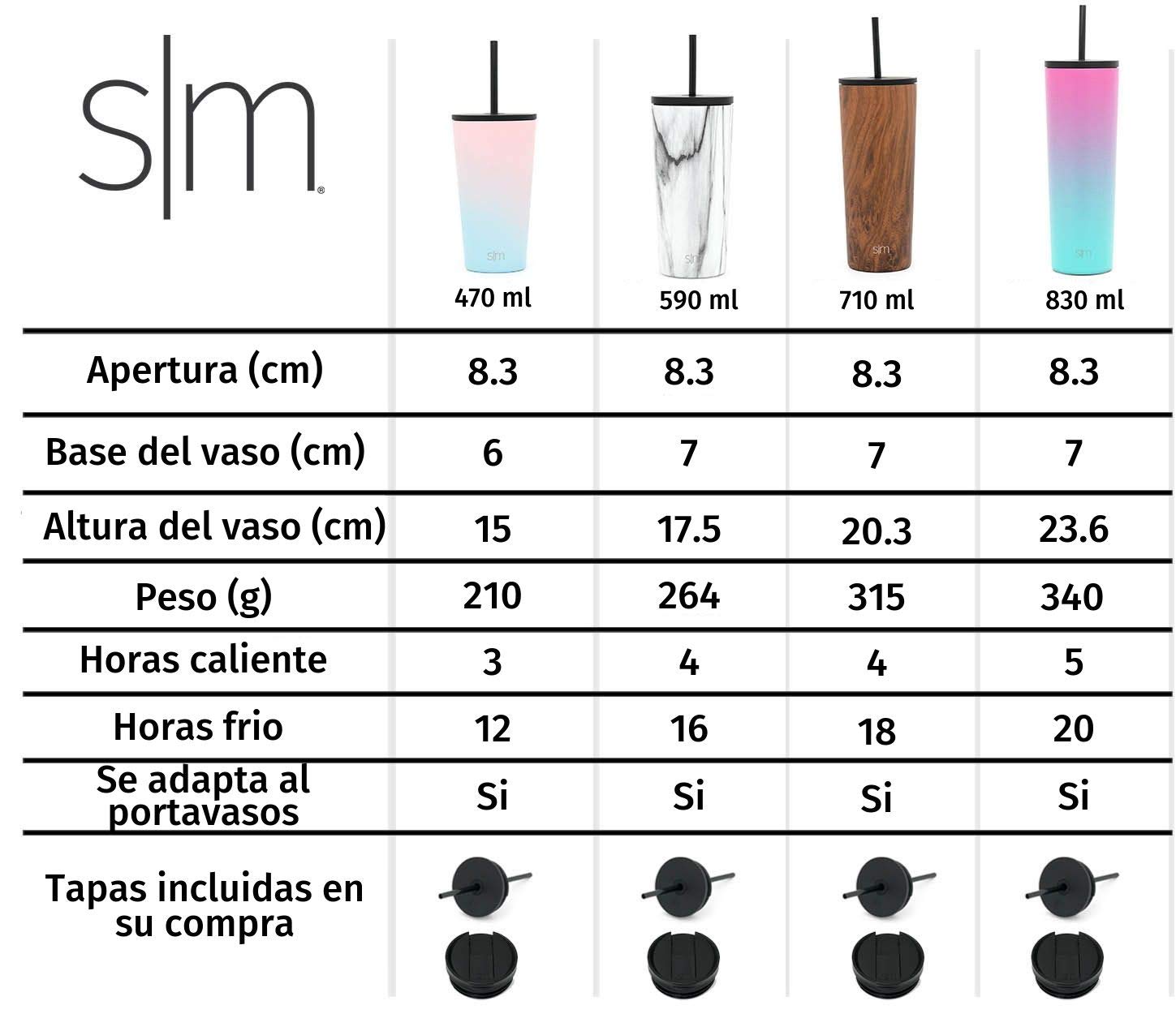 Foto 6 pulgar | Vaso Aislante Simple Modern Classic De 828 Ml De Acero Inoxidable - Venta Internacional.