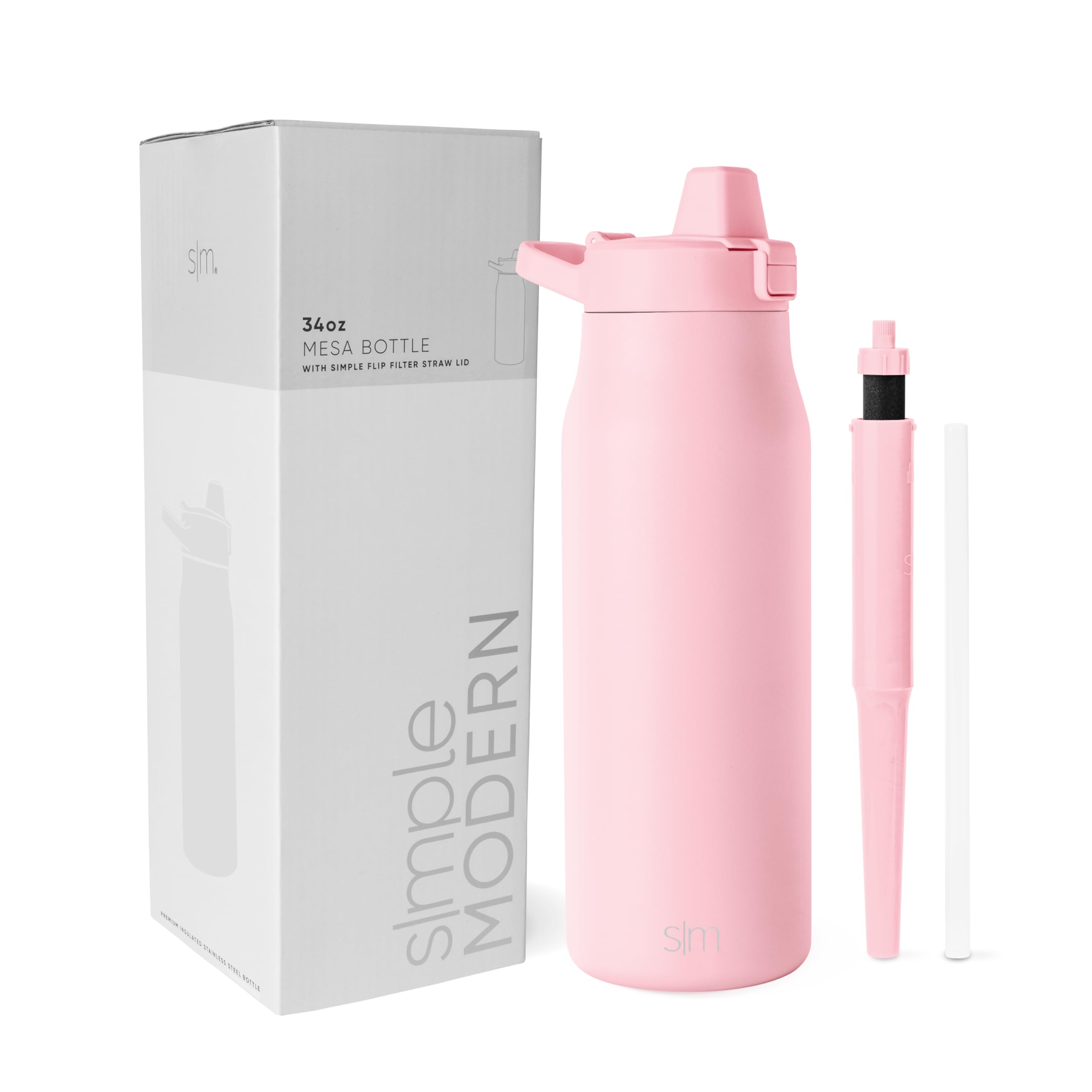 Foto 1 | Botella De Agua Simple Moderna Filtrada De Acero Inoxidable Con Aislamiento De 1 Litro - Venta Internacional.