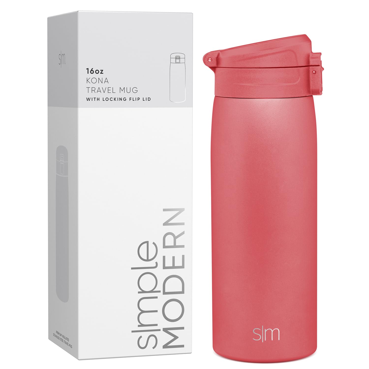 Foto 2 pulgar | Taza De Café Thermos Travel, Sencilla Y Moderna, Kona, 473 Ml, Color Coral Especiado - Venta Internacional.